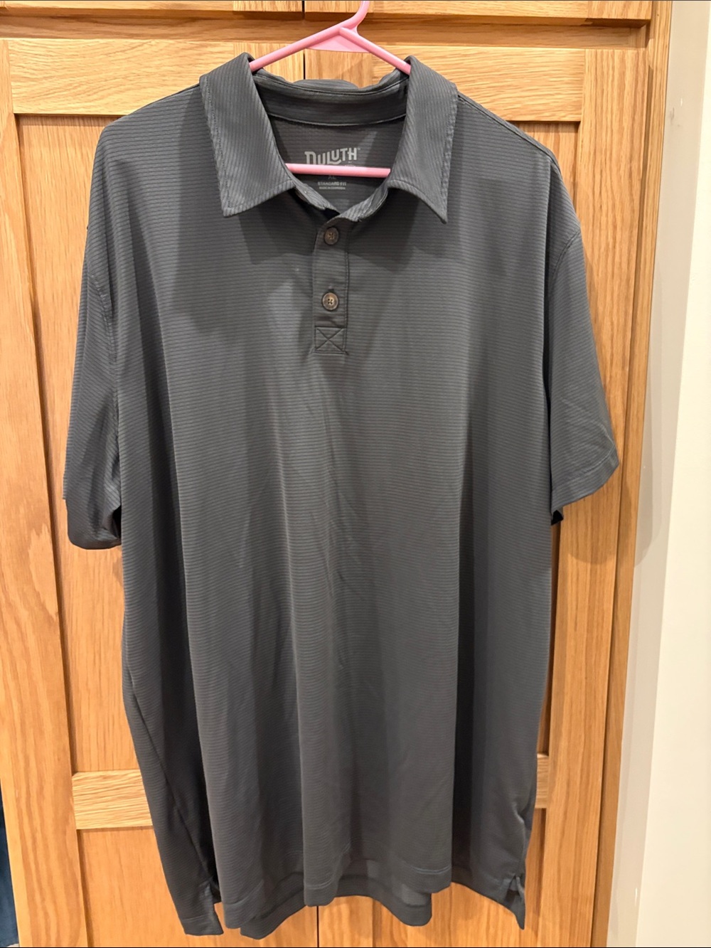 Duluth Trading Co Men's XL Gray Short-Sleeve Polo